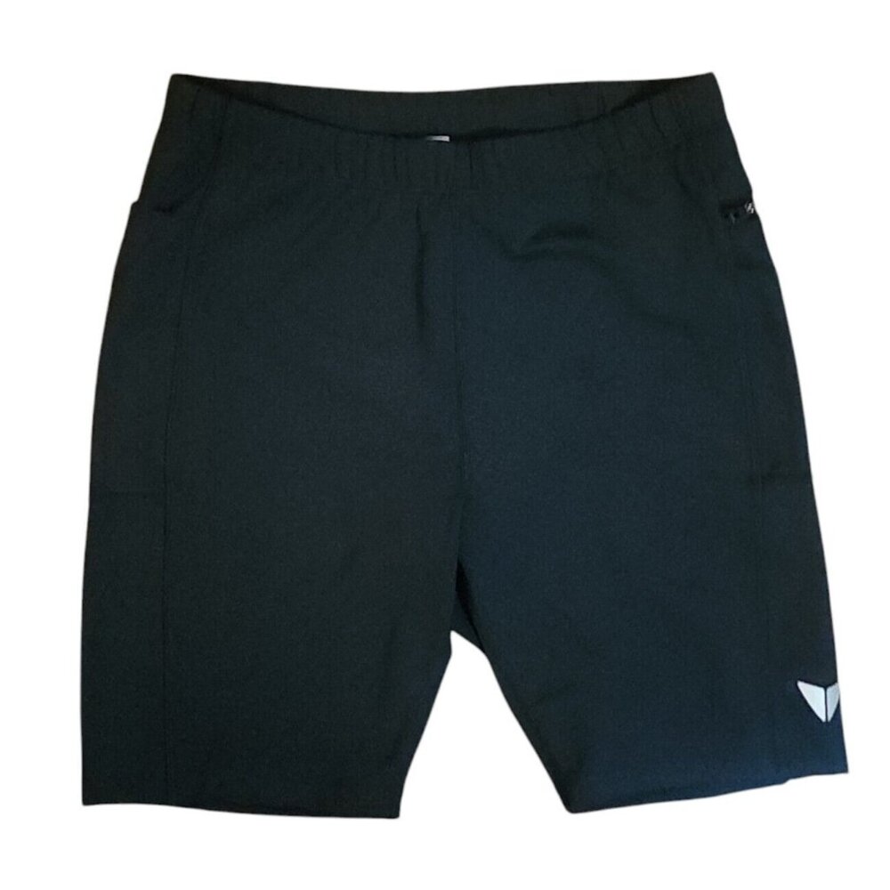 Korsa Shorts Mens Size S Small Solid All Black Pull On Bicycle Cycling w Pocket